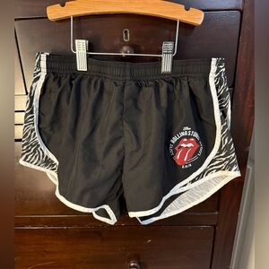 Black Rolling Stones Athletic Shorts